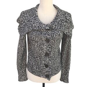 Kenneth Cole Petite Wool Blend Shawl Collar Grandma Core Date Night Cardigan XSP